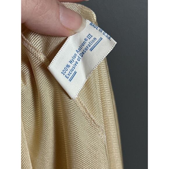 Vintage MG JCPenney Half Slip Size Small Double High Slit Antron III Nylon Tan - Picture 9 of 9